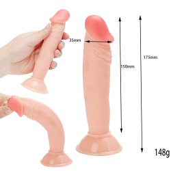 Farruz Vincent 17.5 Cm Vantuzlu Realistik Dildo Penis