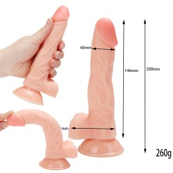 Farruz Jaydon 20 Cm Vantuzlu Realistik Dildo Penis