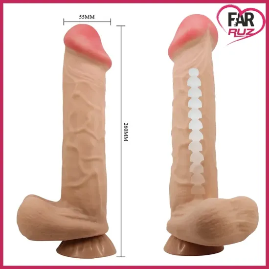 Baile 26 Cm Çift Katmanlı Kakırdaklı Dildo