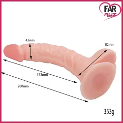 Farruz 20 Cm Eğik G Noktası Strap On Dildo Seti