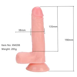 Farruz David 19 Cm Vantuzlu Realistik Dildo Penis