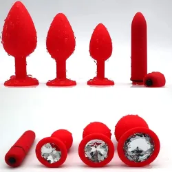 Farruz Diamond Vibratörlü Anal Plug Seti