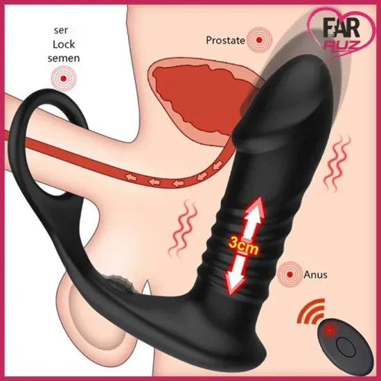 Farruz İleri Geri Hareketli Penis Halkalı Vibratör