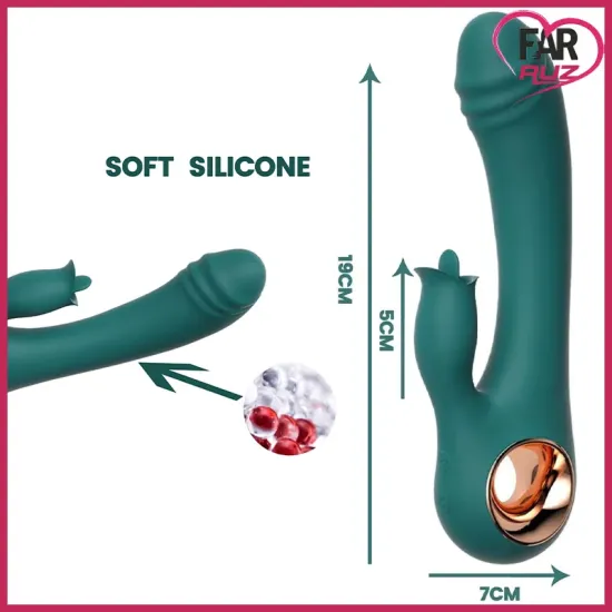 Farruz Isıtmalı Şarjlı Dil Sitimilasyonlu Lüks Vibratör