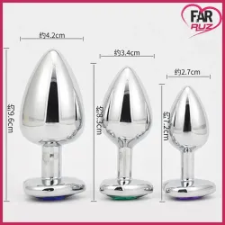 Farruz Kalp Şekilli Renkli Taşlı Anal Plug