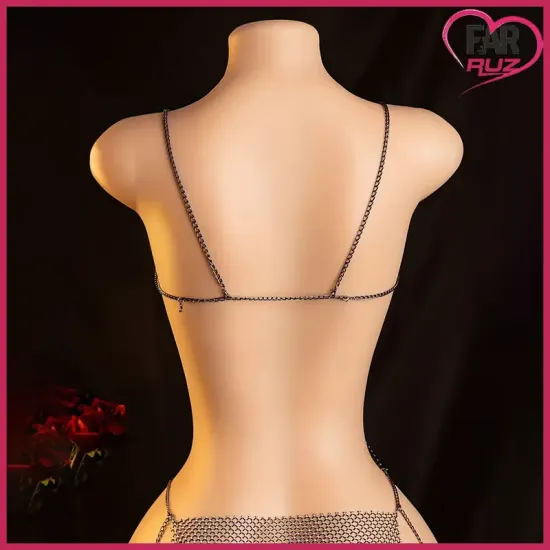 Farruz Shining Diamond Seksi Transparan Örgü Bodysuit Farruz Shining Diamond Seksi Transparan Örgü Bodysuit