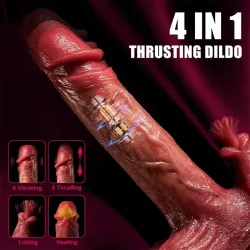 Farruz Tongued Hareketli Isıtmalı Rotasyonlu Titreşimli Dildo
