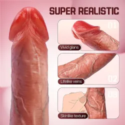 Farruz Wearable Hareketli Isıtmalı Giyilebilir Dildo