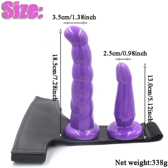 Female Herness 17 Cm Çift Taraflı Lezbiyen Dildo