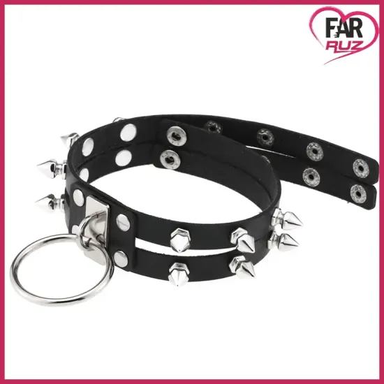 Gotik Punk Tarz Çivili Kolye Choker