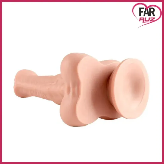 Horse Power Et Dokulu Çift Katmanlı 43 Cm Dildo