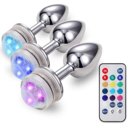 Farruz Paslanmaz Çelik Led Işık Orta Boy Anal Plug
