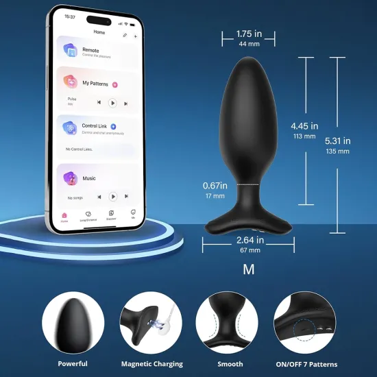 Lovense HUSH 2 Telefon Kontrollü 13.5 Cm Anal Plug