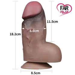 Lovetoy 18 Cm Çift Katmanlı Ultra Kalın Melez Dildo