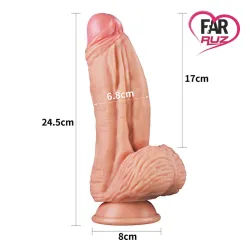 Lovetoy 25 Cm Çift Katmanlı Platinum Mega Dildo