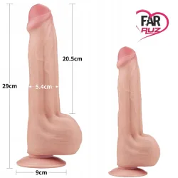 Lovetoy 29 Cm Çift Katmanlı Kayar Derili Dildo