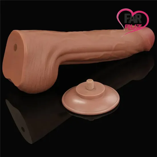 Lovetoy 29 Cm Çift Katmanlı Kayar Derili Melez Dildo