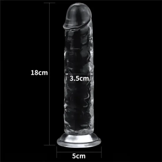 Lovetoy Flawless Clear 18 Cm Şeffaf Düz Dildo