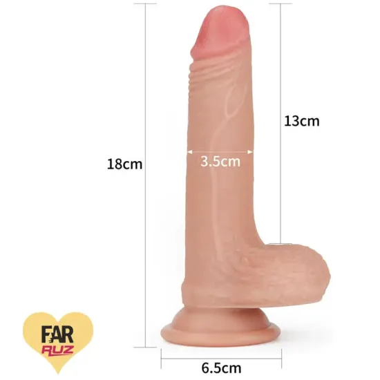 Lovetoy Nature Cock 18 Cm Çift Katlı Dildo