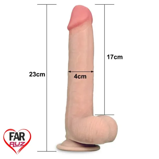 LoveToy Sliding 23 Cm. Çift Katmanlı Dildo