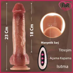 Move İt! 23 Cm İleri Geri Hareketli Oynar Başlı Isıtmalı Vibratör