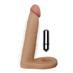 Farruz 16 cm Realistik Titreşimli Anal Dildo & Penis Halkası