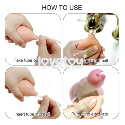 Farruz Su Fışkırtmalı Vantuzlu Ten Dokulu Penis 19cm