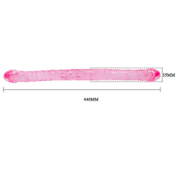 Farruz Double Dones 44 cm Çift Taraflı Jel Yumuşak Penis Dildo