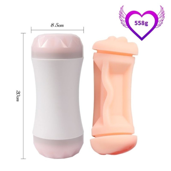 Farruz 20 cm Çift Taraflı Realistik Suni Oral & Vajinal Mastürbatör