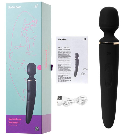 Farruz Satisfyer Wand-er Woman 34 Cm Siyah/Gold Vibratör