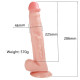 Farruz 28,5 cm.Realistik Büyük Boy Vantuzlu Dildo Penis