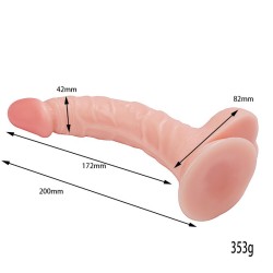 Farruz 20 cm Realistik Eğik Dildo Penis 