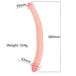 Farruz 36 cm.Realistik Çift Taraflı Dildo Penis