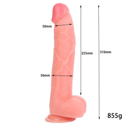 Farruz 31 cm. Realistik Büyük Boy Vantuzlu Penis Dildo